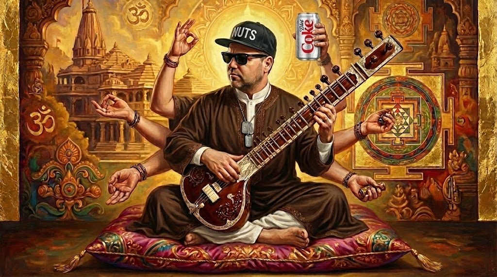Playful illustrated portrait of Chuck Credo IV