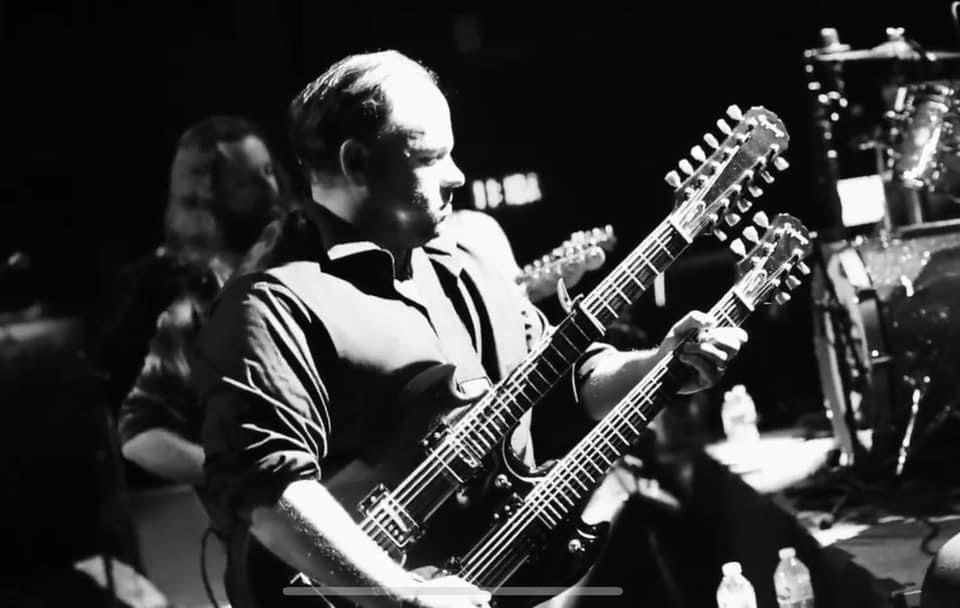 Chuck Credo IV on doubleneck guitar