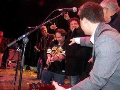 Chuck Credo IV in an on-stage jam