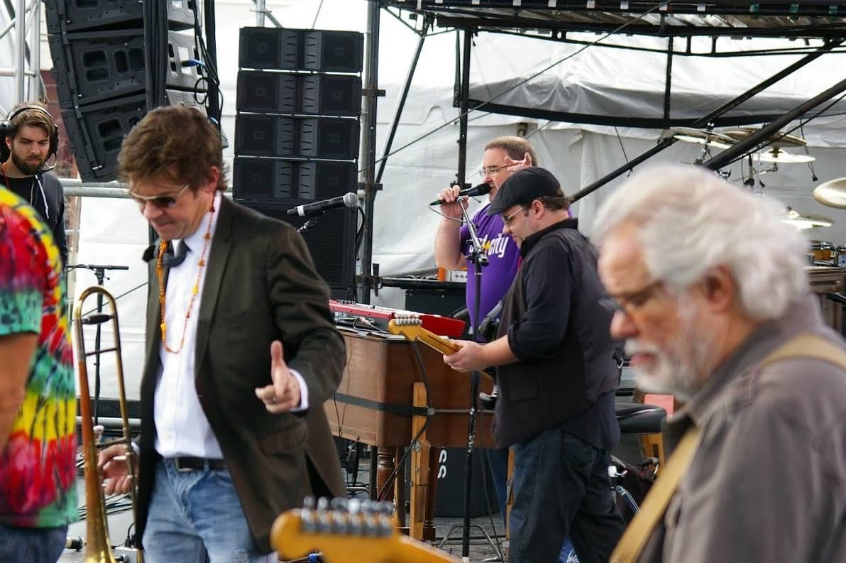 Chuck Credo IV in an on-stage jam