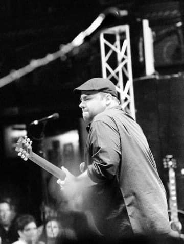 Chuck Credo IV on bass, black and white