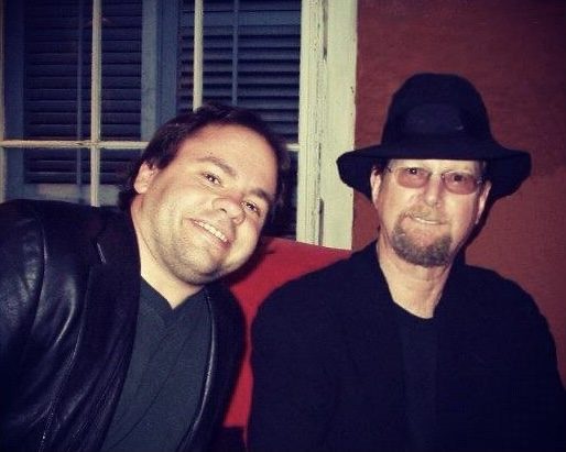 Chuck Credo IV backstage with a friend